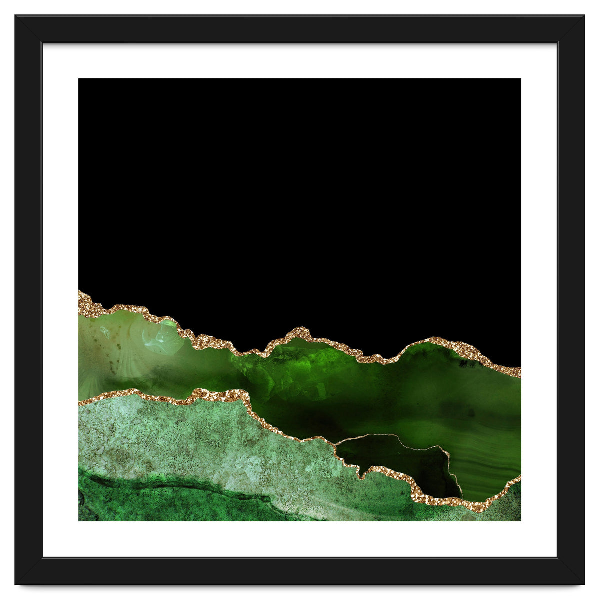 Green & Gold Agate Texture 10