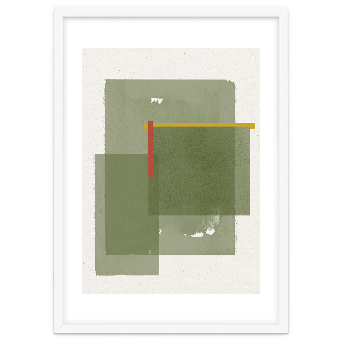 GREEN WATERCOLOR SHAPES NO.2