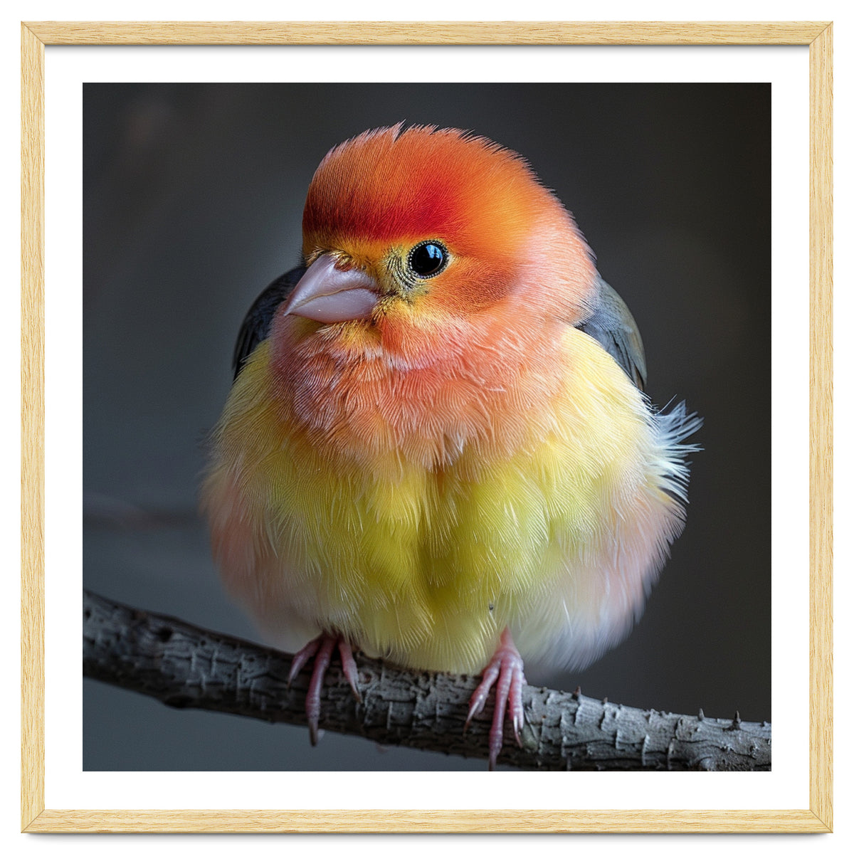 Beautiful Bird With Vibrant Orange And Yellow Plumage