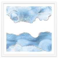 Blue & Silver Agate Glitter Texture 07