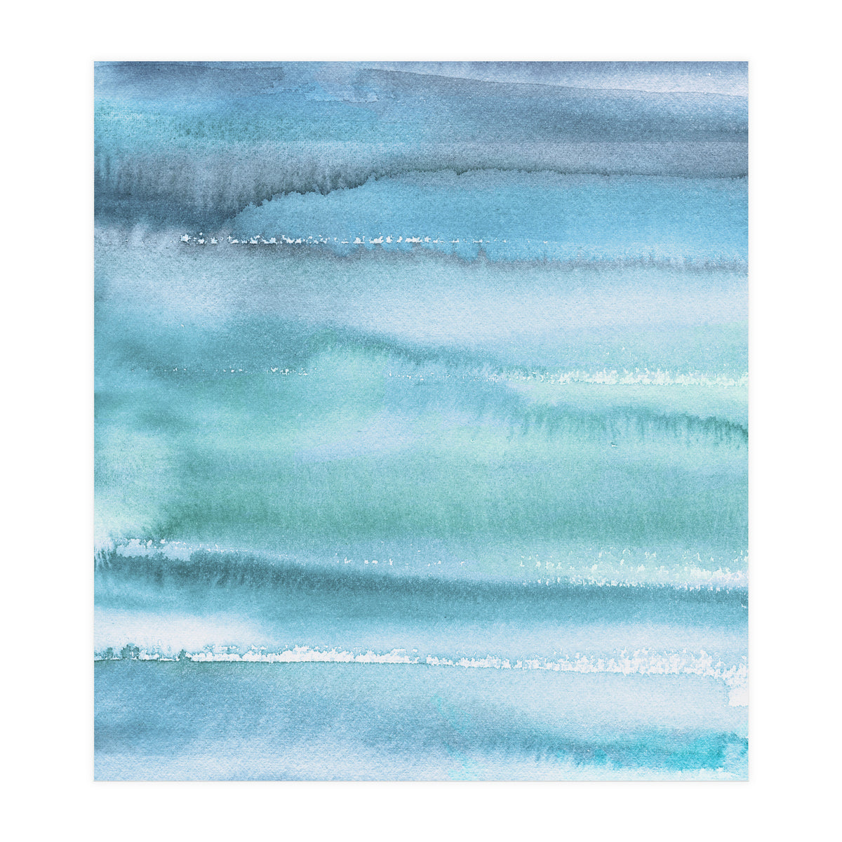 Gradient Watercolor Sea Blue (Print Only)