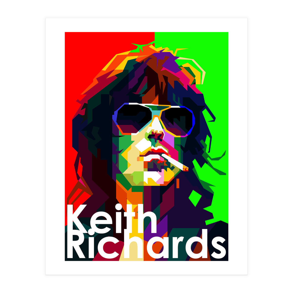Keith Richards Pop Art WPAP (Print Only)