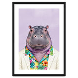 Hippopotamus in Gangster Havana Shirt thumbnail