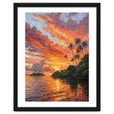 Impressionist Tropical Sunset Over Paradise Island thumbnail