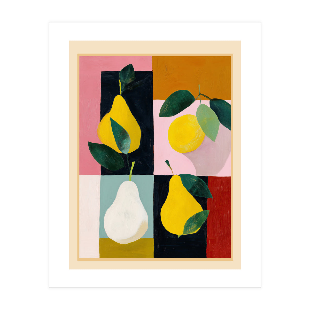 Modern Pears Still Life I (Print Only)