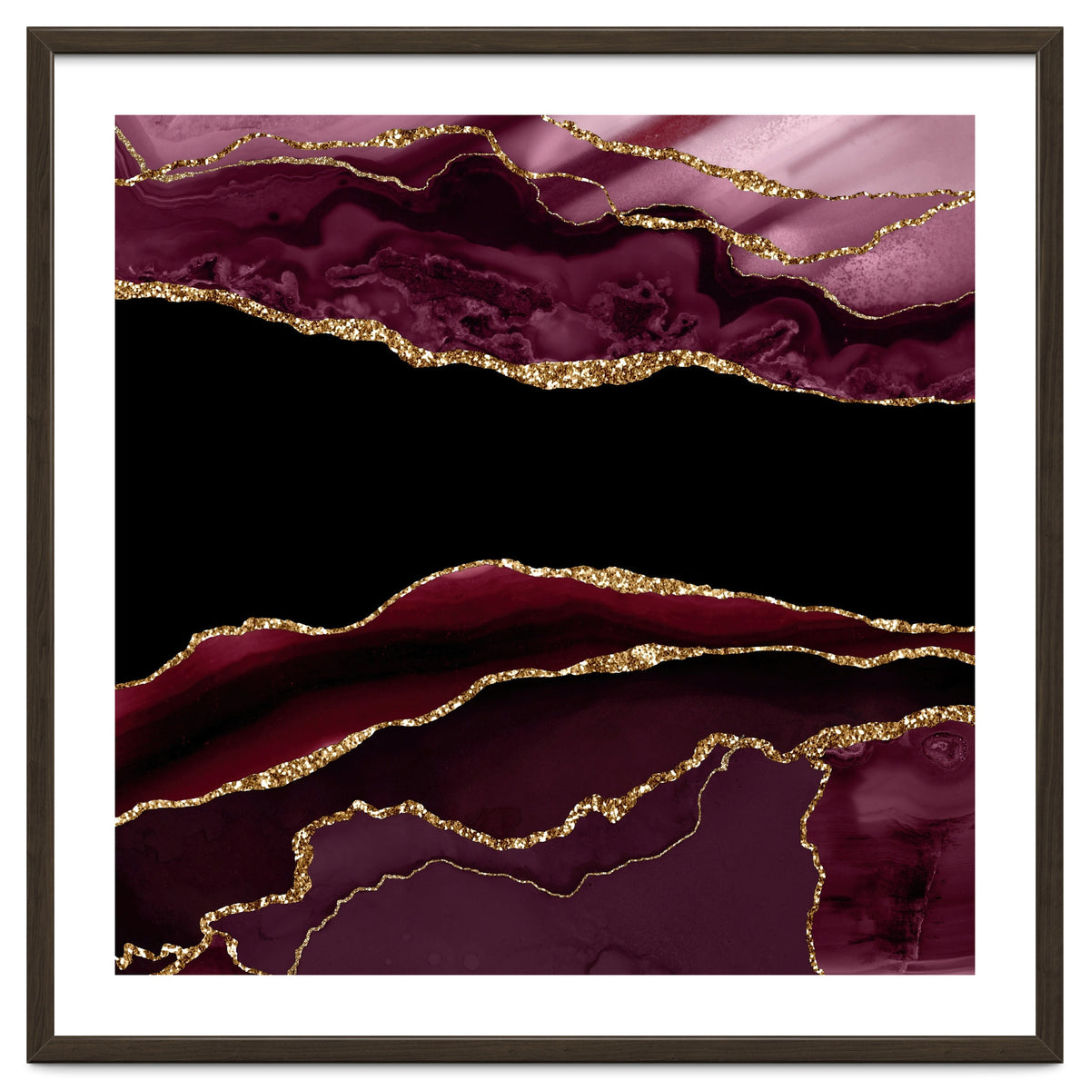 Burgundy & Gold Agate Texture 11