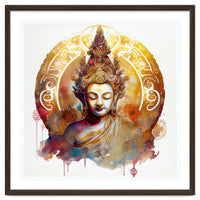 Golden Halo Buddha Portrait