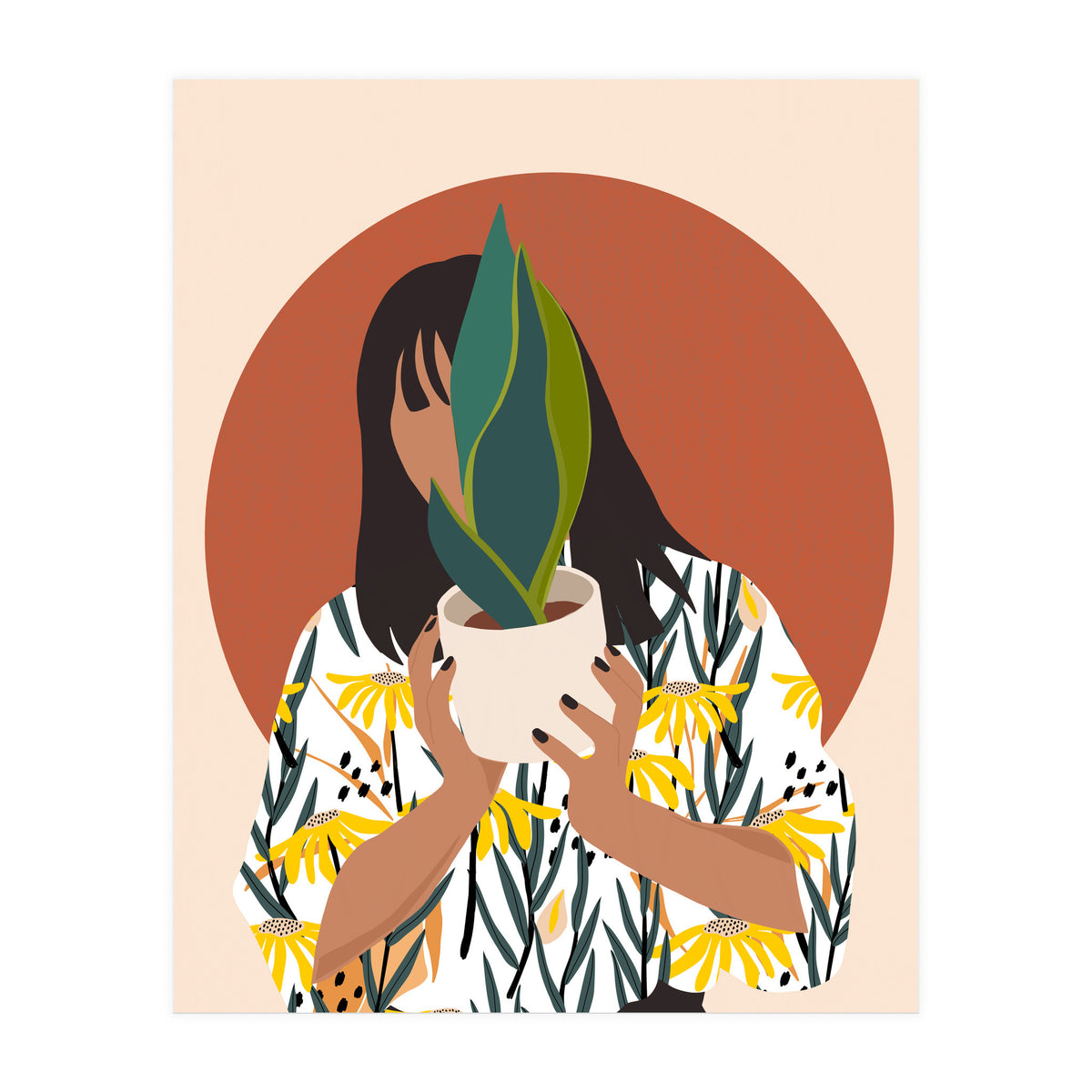 Plant Parent, Botanical Nature House Plants, Floral Bohemian Growth Positivity Care Rustic Garden (Print Only)