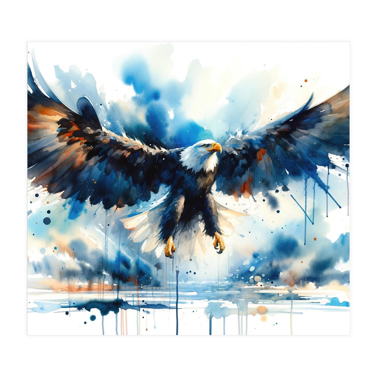 Soaring Spirit Of Freedom Eagle In Flight (Print Only)
