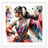 Hindu Woman Dancer With Jewelry And Sari thumbnail