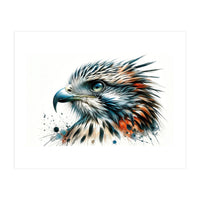 Vibrant Eagle Close Up Portrait (Print Only)