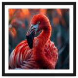 Vibrant Flamingo Close Up Portrait Outdoor Nature thumbnail