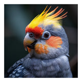 Cockatiel Parrot With Yellow Crest And Orange Cheeks (Print Only) thumbnail