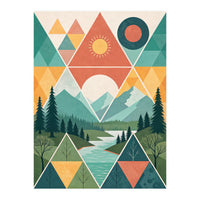 Geometric Convergence: A Mosaic of the Alpine Wilderness (Print Only)