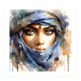 Blue Veil Tuareg Woman Portrait (Print Only) thumbnail