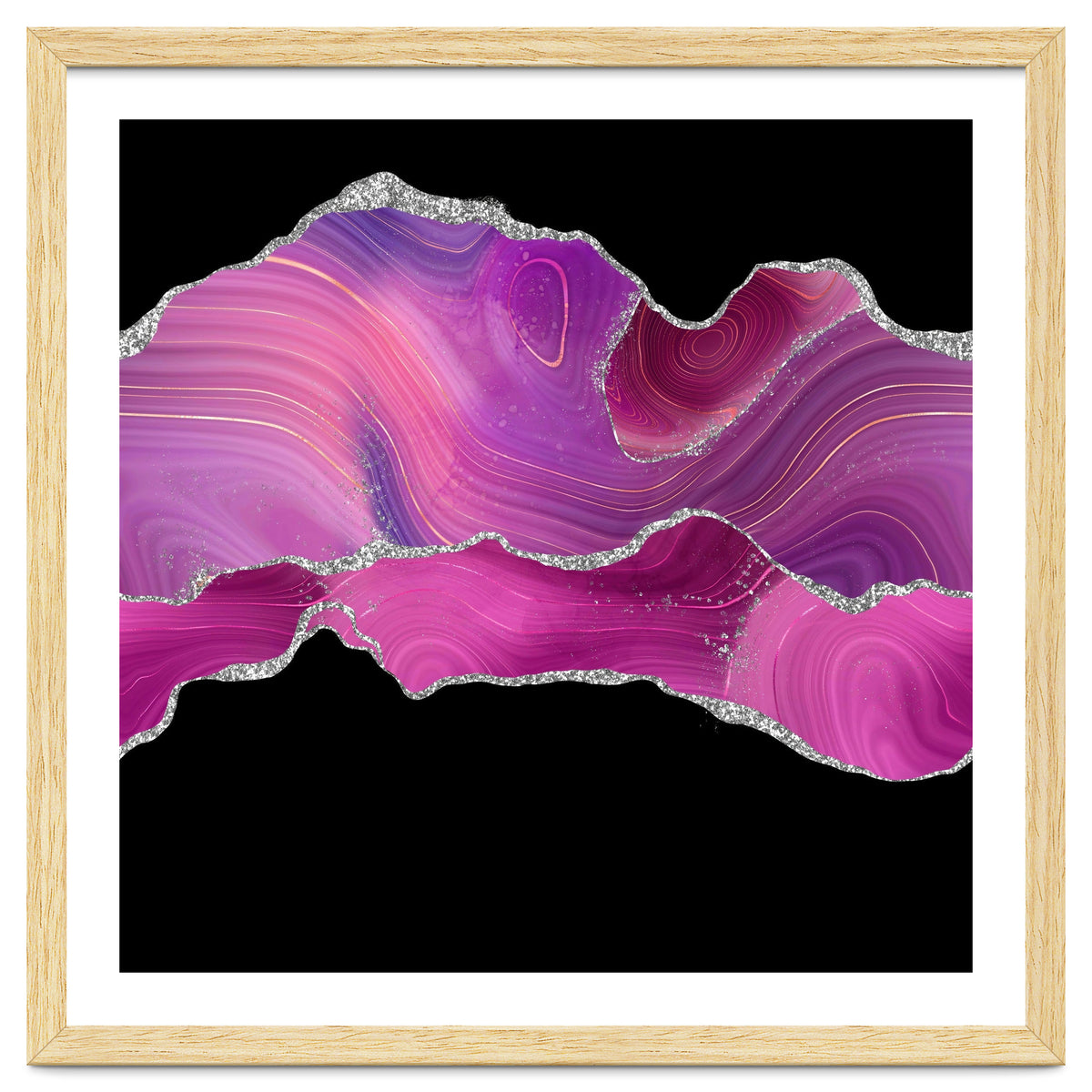 Magenta & Silver Agate Texture 04