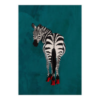 Zebra wearing heals (Print Only)