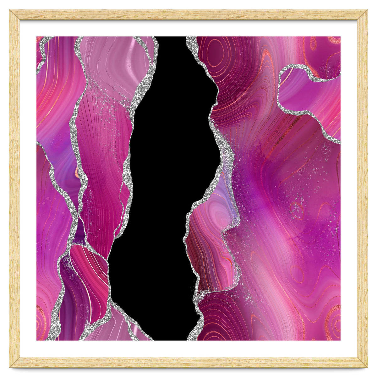 Magenta & Silver Agate Texture 01