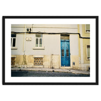 Lisbon Blue door on the street