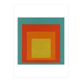 JOSEF ALBERS - HOMAGE TO THE SQUARE GREEN RED YELLOW ORANGE  (Print Only) thumbnail