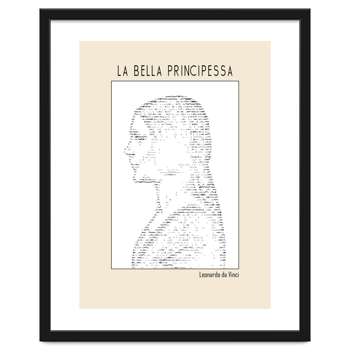 La Bella Principessa – Leonardo Da Vinci Ascii Art
