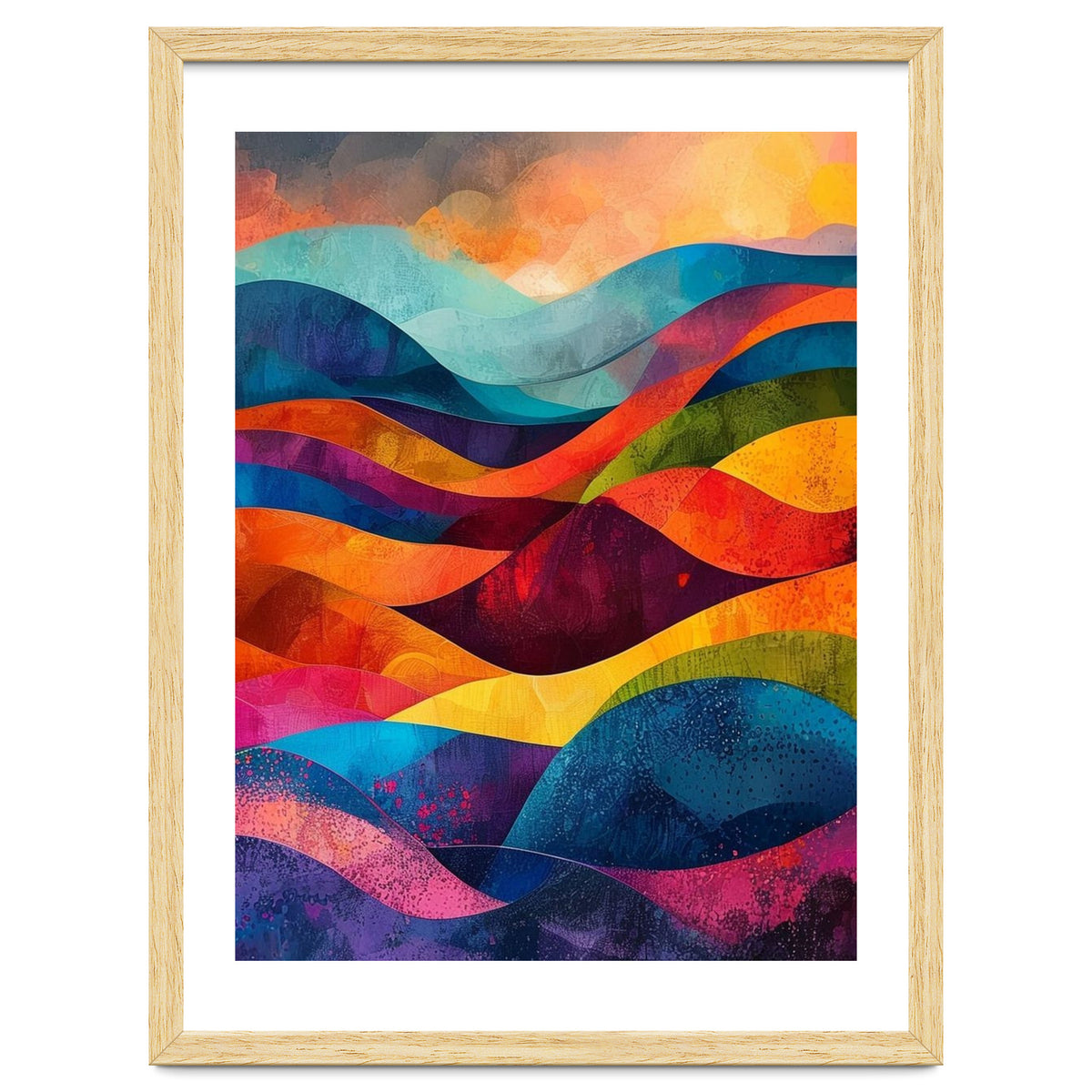 Abstract Rainbow Mountain Landscape