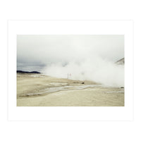 Tourists hidden in the hot spring steam -  Iceland  (Print Only)