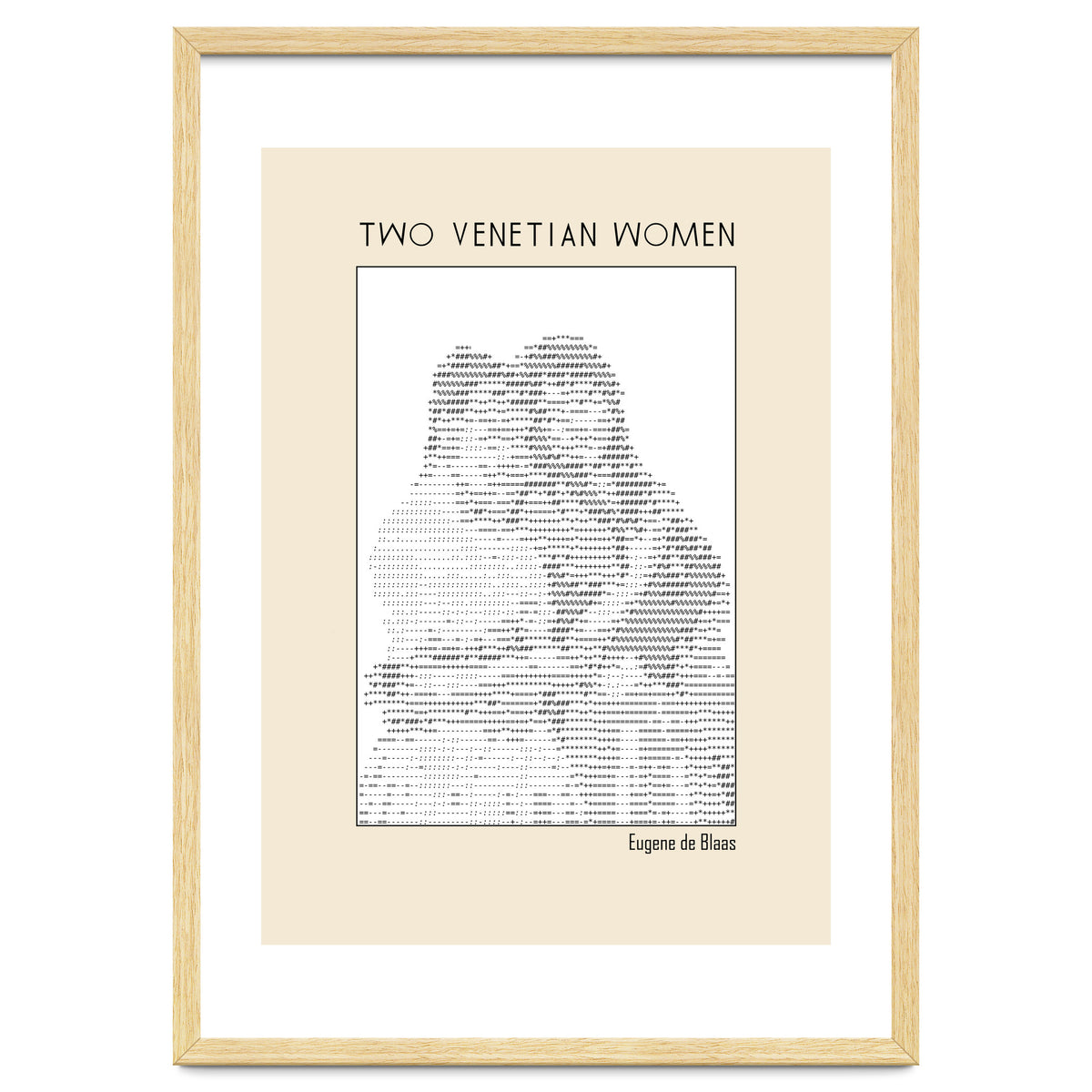 Two Venetian Women – Eugene de Blaas (ascii art)