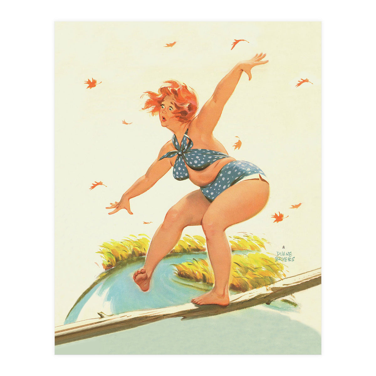 Sudden Wind On A Wooden Beam (Print Only)