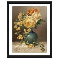 William Duffield – Marchal Niel Roses (1883) Botanical Floral Print