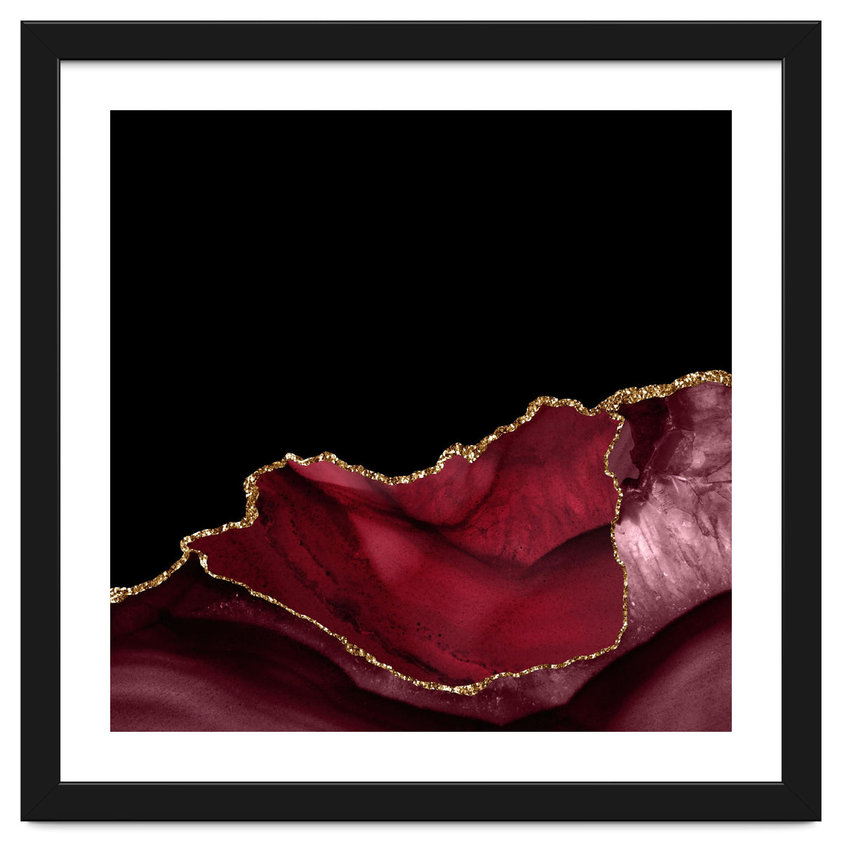 Burgundy & Gold Agate Texture 06