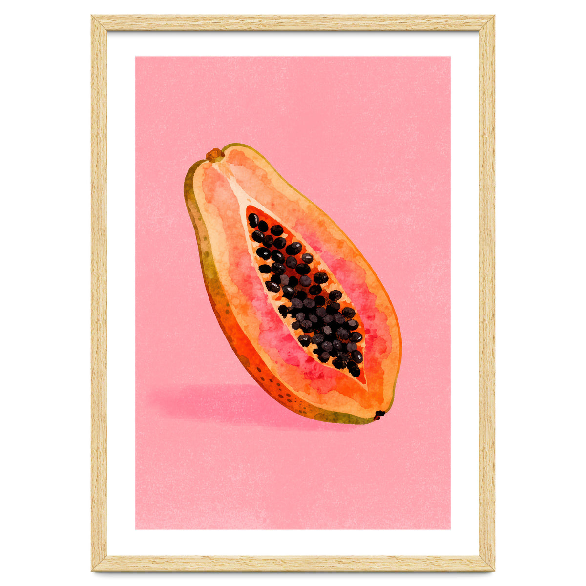 Papaya fruit illustration
