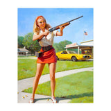 Pinup Shooting Girl (Print Only) thumbnail