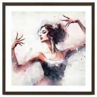 Elegant Ballet Dancer Portrait In Motion