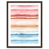 Watercolour Abstract Stripes Red Blue thumbnail