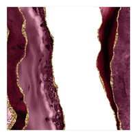 Burgundy & Gold Agate Texture 20 (Print Only)