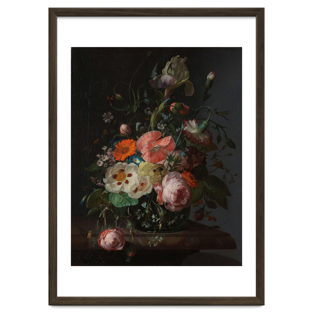 Still Life with Flowers on a Marble Tabletop. Dating: 1716. Measurements: h 48.5 cm × w 39.5 cm.
