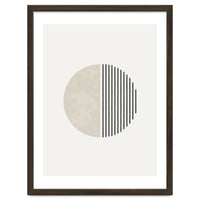 Minimalist geometric artwork in beige tones and textures