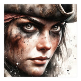 Fierce Pirate Captain Portrait (Print Only) thumbnail
