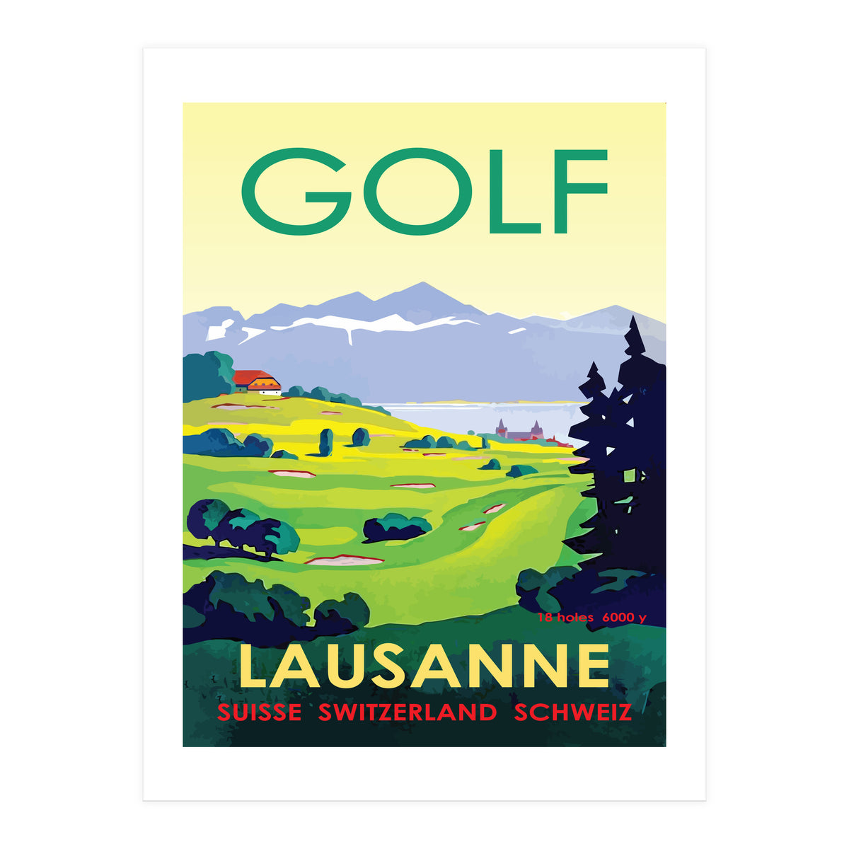 Golf in Lausanne, Switzerland (Print Only)