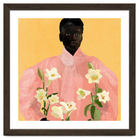 Girl Holding Flowers 2