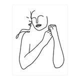 Eternally Connected, Abstract Line Art Love, Sketch Drawing Minimal, Eclectic Human Couple Connection Minimalism Concept (Print Only) thumbnail