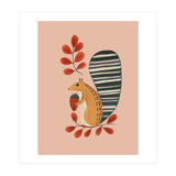 Squirrel In A Pink Autumn (Print Only) thumbnail