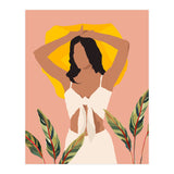 Fold Up The Sun & Take It Wherever You Go, Bohemian Woman Self Love Self Care Pastel , Plant Lady Tropical Boho Contemporary (Print Only) thumbnail