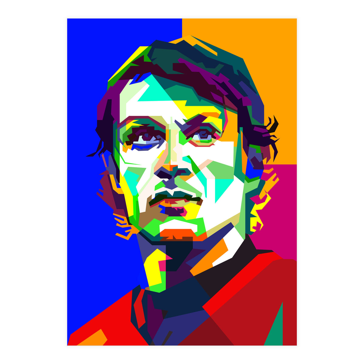 Paolo Maldini Italian Classic Football WPAP (Print Only)