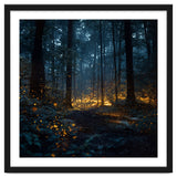 Enchanted Midnight Forest with Glowing Fireflies thumbnail
