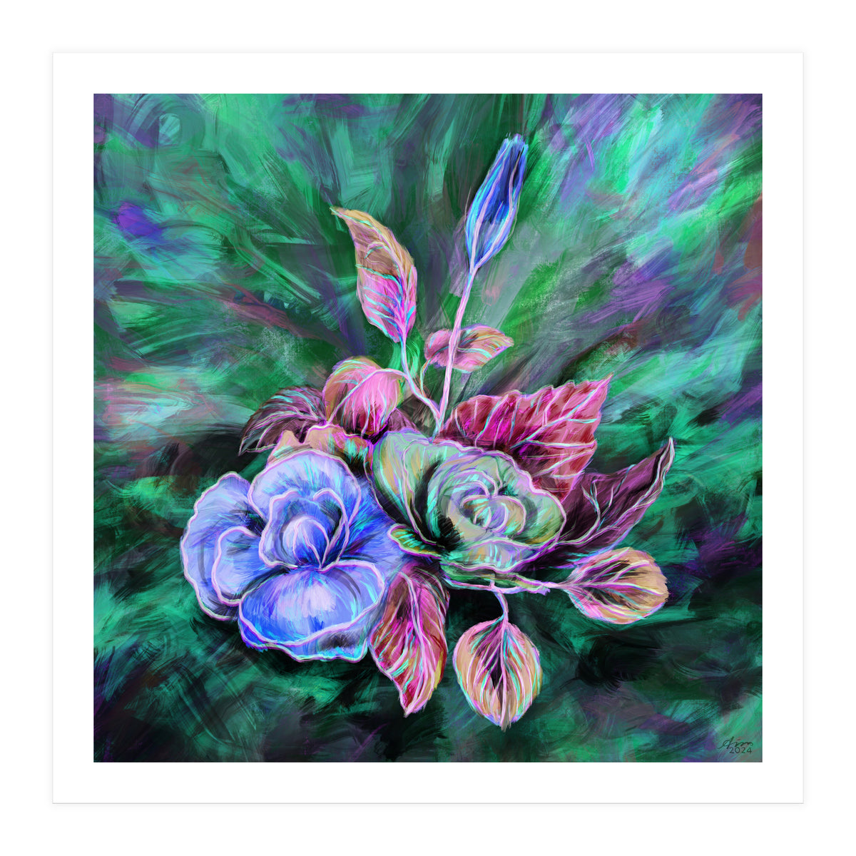 Bloom I (green) (Print Only)