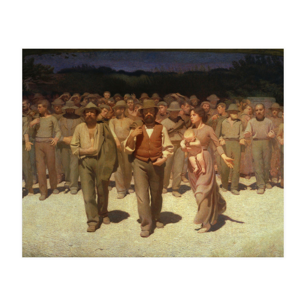 Giuseppe Pellizza da Volpedo / 'The Fourth State', 1901, Oil on canvas, 293 × 545 cm. (Print Only)