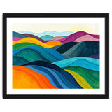 Abstract Vibrant Rolling Hills Landscape Art thumbnail