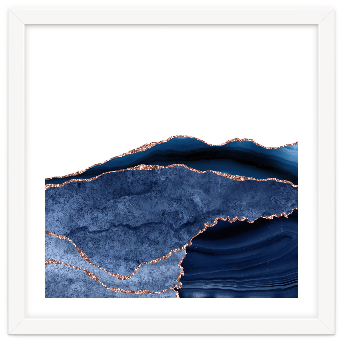 Navy & Rose Gold Agate Texture 24